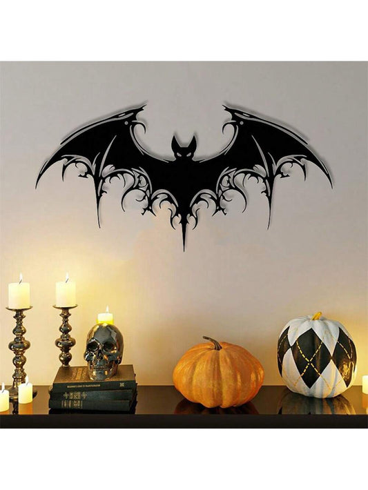 Add an eerie touch to your Halloween decor with this stunning Majestic Bat Metal Wall Art. Made with gothic-inspired design, this piece will be a showstopper in any room. Its sturdy metal construction ensures long-lasting durability. Perfect for Halloween or any time you want to add a touch of spookiness to your home.