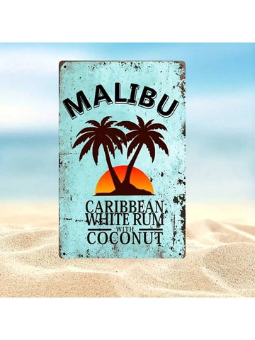Add some tropical vibes to your home decor with this Malibu-themed metal sign! With its playful design and vibrant colors, it's perfect for adding a touch of fun to any room. Plus, the durable metal construction ensures it will last for years to come. Get your Malibu vibes on now!