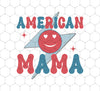 Mama American, Groovy Mama, Retro Mama, Smile Icon, Png For Shirts, Png Sublimation