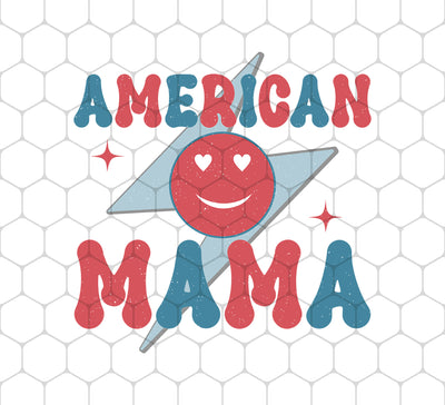 Mama American, Groovy Mama, Retro Mama, Smile Icon, Png For Shirts, Png Sublimation