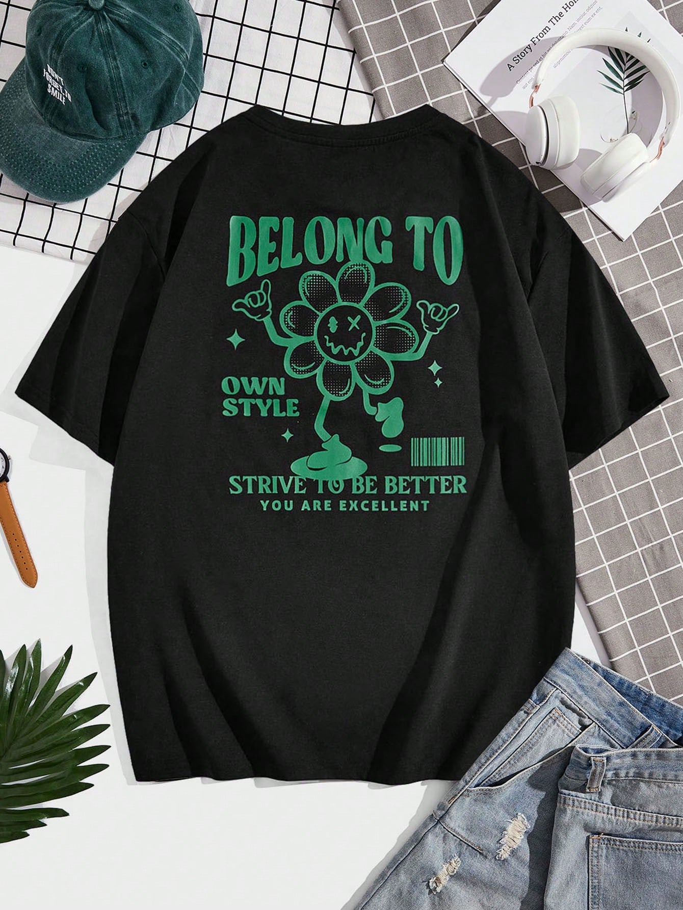 Introducing the Manfinity Hypemode Men's Cartoon Print Shirt, designed for those who want both style and comfort. Made with a loose fit and unique cartoon print design, this shirt is perfect for any casual occasion. The slogan style adds a touch of personality, making you stand out from the crowd. Upgrade your wardrobe with this must-have shirt.