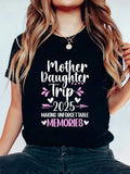 Match your mini-me with our Mom & Daughter Vacation T-Shirt: Travel Essentials. Perfect for your next family getaway, these matching tees are both stylish and practical. Say hello to making memories in style!