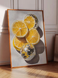 Add a burst of fun and flair to your space with the Maximalism Lemon Disco Ball Canvas Art. This sparkling, eclectic wall décor combines vibrant lemon hues with dazzling disco ball vibes, perfect for brightening any room with playful energy. Its bold design makes a lively statement, turning your walls into a celebration of color and creativity.