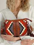 Add a touch of quirkiness to your daily commute with the Medieval Charm Tassel Shoulder Bag. Inspired by Viking aesthetics, this retro bag features a unique tassel design that will surely catch attention. Perfect for fashion-forward commuters looking to stand out from the crowd.