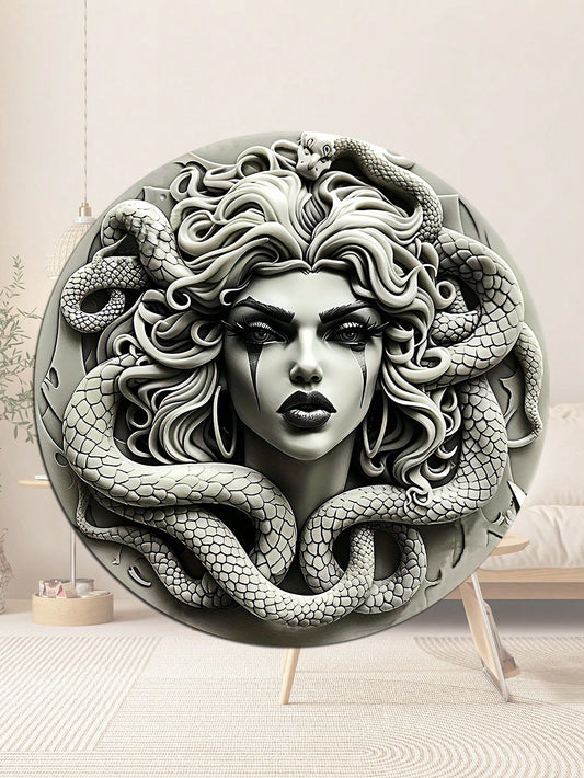 Featuring intricate 3D detailing, the Medusa Magic wooden plaque adds a touch of vintage charm to any wall. Crafted with high-quality wood, this decorative piece creates a timeless appeal that will elevate the look of any space. Perfect for art lovers and interior design enthusiasts seeking a unique statement piece.