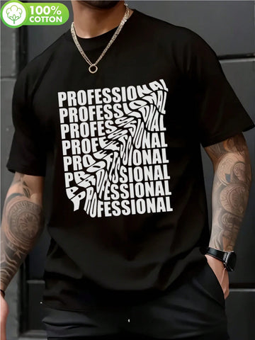 Stay cool and stylish with this men's breathable cotton graphic tee, perfect for casual streetwear or hitting the gym. Its bold black and white design adds a striking edge to your look while the soft, airy fabric keeps you comfortable all day long. Whether you're out with friends or powering through a workout, this tee blends fun and function effortlessly.