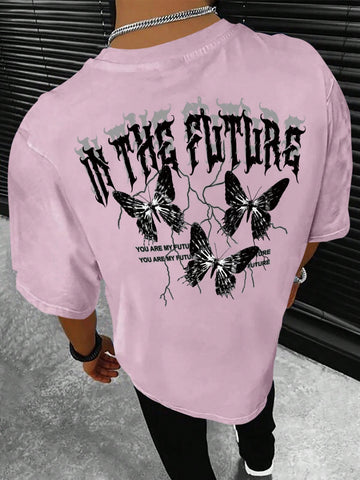 Step up your style game with our sleek and stylish Men's Butterfly adn Slogan Graphic Tee. Made from high-quality materials, this statement piece showcases a bold butterfly design and a powerful slogan. Perfect for any occasion, this tee will add a touch of sophistication to your wardrobe.