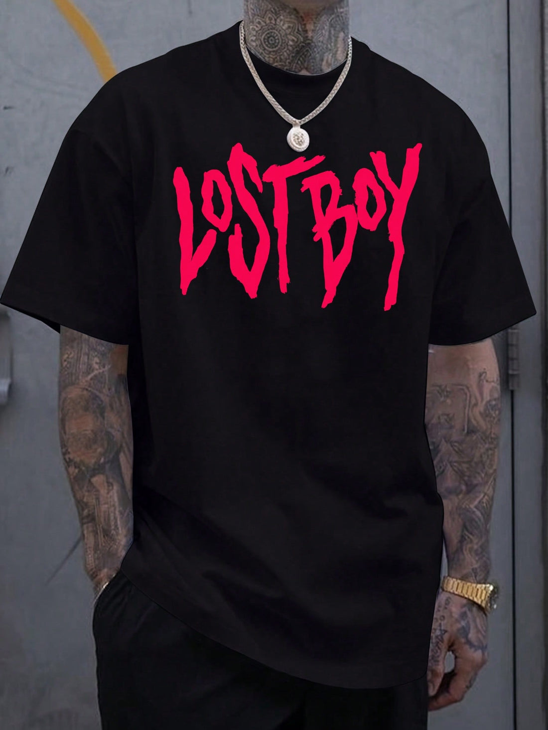 Get ready to make a statement with this Men's Casual Daily Fashionable T-Shirt. Its bold letter print is perfect for summer and will add a touch of style to your everyday wardrobe. Show off your personality with this quirky and fun tee.