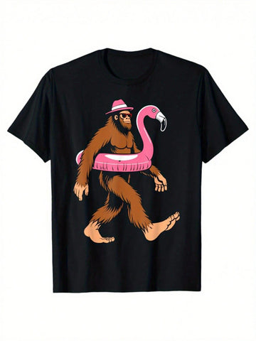 Make a splash with our Men's Casual Flamingo Printed Cotton T-Shirt! This ultra-soft cotton tee features a fun flamingo design that turns heads while keeping you comfortable. The classic round neck and short sleeves create a relaxed fit perfect for beach days, backyard barbecues, or just adding a pop of personality to your everyday wardrobe. Stand tall and pink in this conversation-starting summer essential!