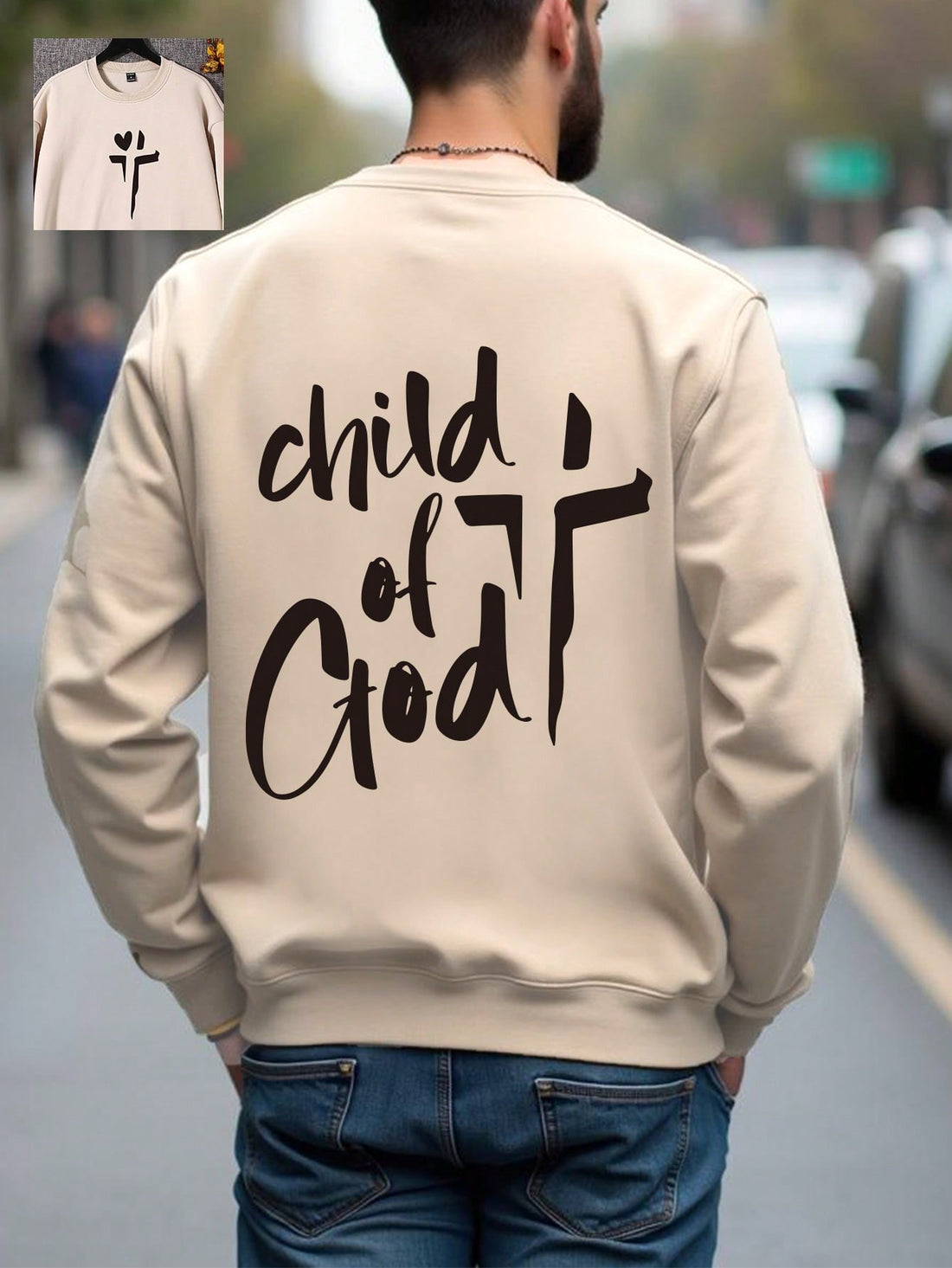 Channel your inner god with this casual fleece sweatshirt. Featuring a bold "God" letter design, this sweatshirt is both stylish and comfortable. Perfect for everyday wear, feel like a divine being while staying cozy and trendy.