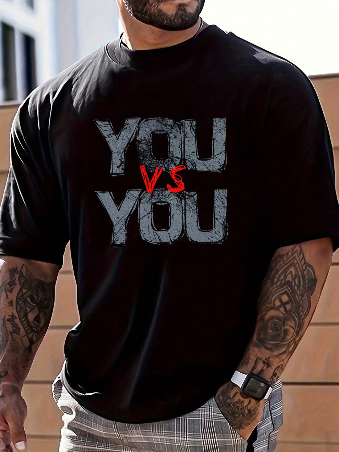 Elevate your everyday style with this eye-catching graphic tee! The trendy letter design adds personality to your casual wardrobe, while the classic round neck and short sleeves keep things comfortably cool. Perfect for pairing with jeans, shorts, or layering under a jacket – this T-shirt lets you make a statement without saying a word!