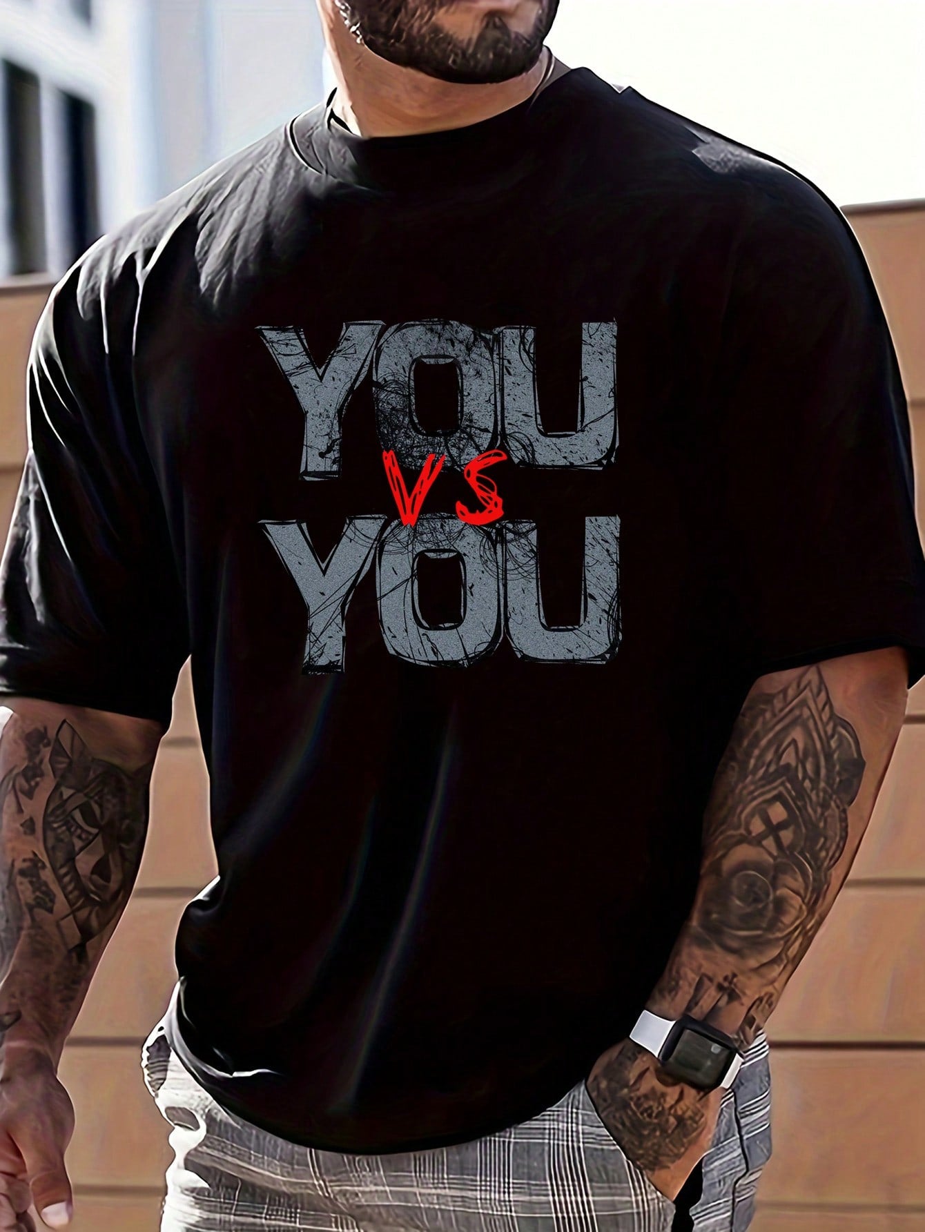 Elevate your everyday style with this eye-catching graphic tee! The trendy letter design adds personality to your casual wardrobe, while the classic round neck and short sleeves keep things comfortably cool. Perfect for pairing with jeans, shorts, or layering under a jacket – this T-shirt lets you make a statement without saying a word!