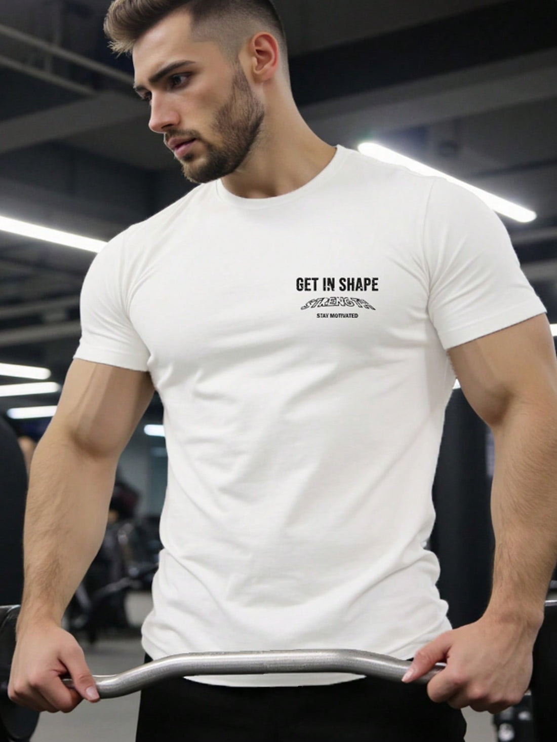 Stay comfortable and stylish everyday with our Men's Casual Letter Print T-Shirt. Made for sports wear, this shirt features short sleeves and a playful letter print design. Perfect for any casual event, it's sure to keep you cool and on trend.