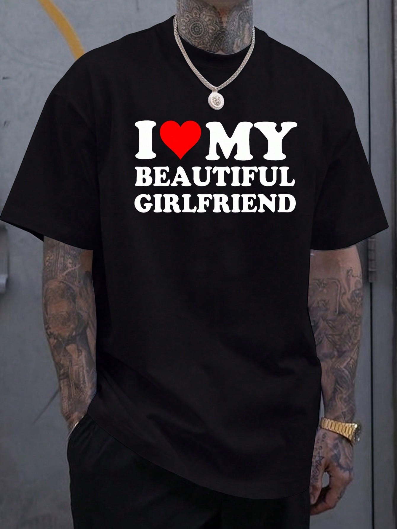 Add a touch of quirk to your style with this men's casual short sleeve t-shirt featuring a fun letter print. The crew neck design offers a laid-back look that's perfect for everyday wear. Express yourself in a playful way with this unique tee.