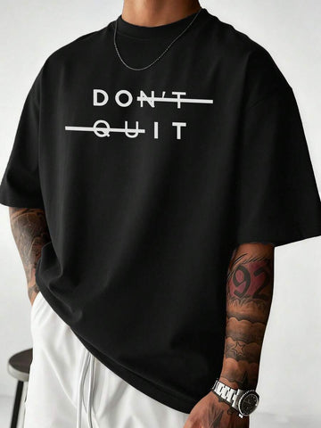 Exude Urban Sophistication in Our Men's Casual English Slogan Short Sleeve T-Shirt!

Experience the perfect fusion of contemporary typography and sharp, modern tailoring. This stunning slogan t-shirt is meticulously designed for the man who values a high-fashion, "quiet luxury" aesthetic—the ultimate centerpiece for sophisticated city strolls, creative office environments, and high-energy social gatherings.

Iconic Minimalist Slogan Artistry: Featuring a masterfully curated, high-contrast English typographi