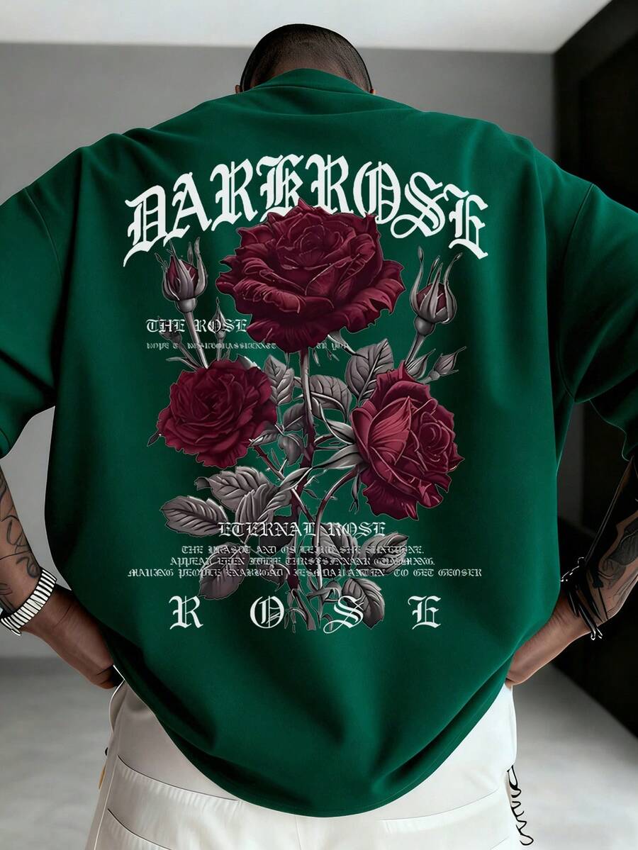 Exude Modern Romanticism in Our Men's Casual Short Sleeve T-Shirt with Simple Rose Print!

Experience the perfect fusion of minimalist floral artistry and sharp, urban tailoring. This stunning rose-print t-shirt is meticulously designed for the man who values a high-fashion, "quiet luxury" aesthetic—the ultimate centerpiece for sophisticated weekend outings, creative office environments, and effortless summer social gatherings.

Iconic Simple Rose Graphic: Featuring a masterfully curated, minimalist rose pr