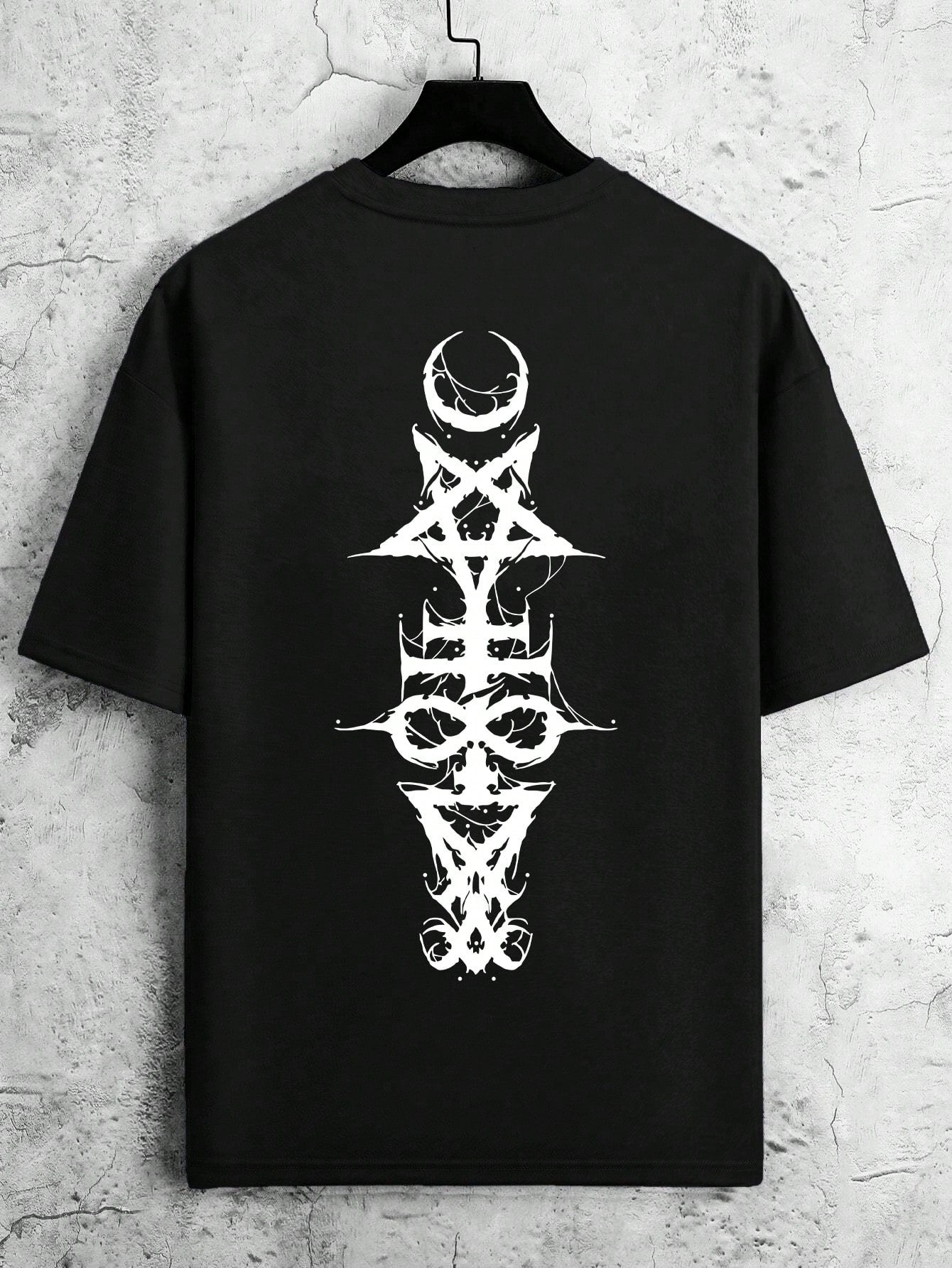 Stay cool and celestial in this playful men's summer tee featuring a whimsical moon and star print. The classic round neck and short sleeves make it perfect for stargazing adventures or simply adding some cosmic charm to your casual wardrobe. Out-of-this-world comfort meets down-to-earth style!