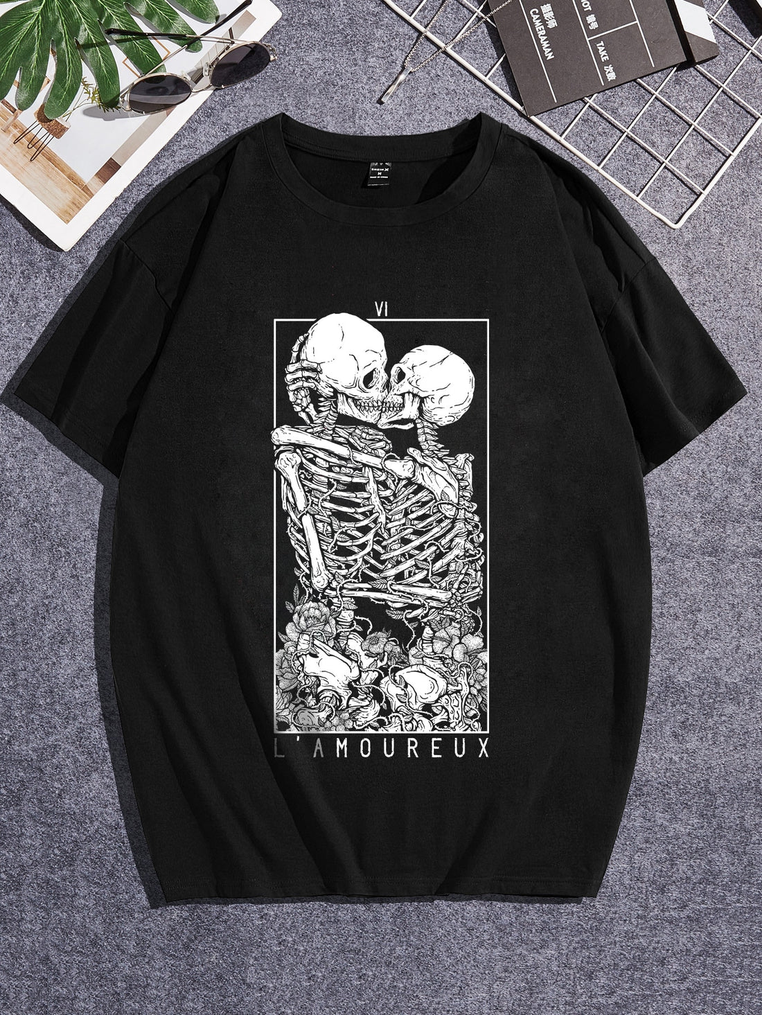 Elevate your style with our Men's Cotton Skeleton Graphic tshirt. The unique skeleton graphic adds a fashion-forward touch to your wardrobe, while the soft cotton fabric ensures comfort. Stand out from the crowd and make a bold statement with this fearlessly unique tshirt.