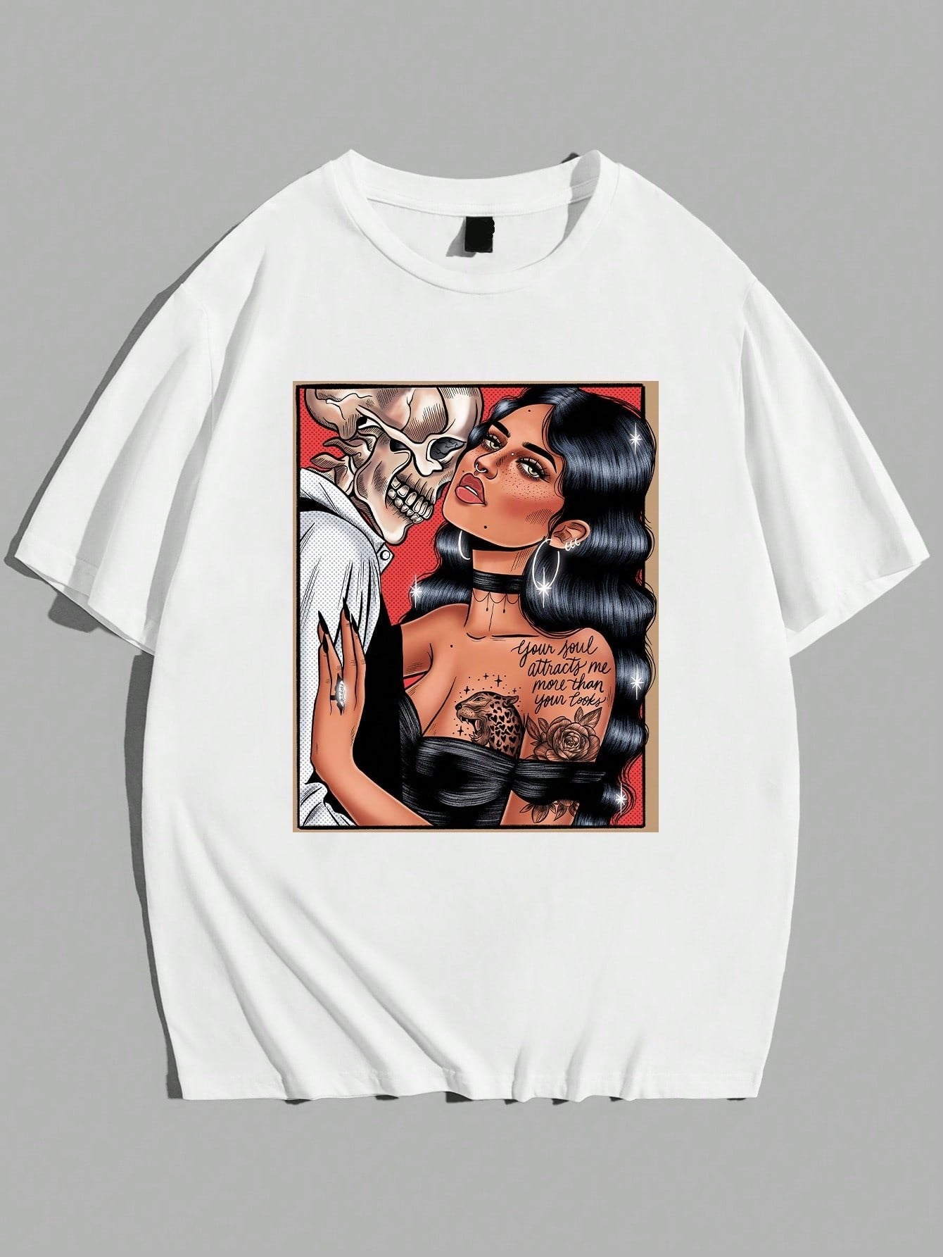 Stay cool and stylish with our Men's Dark Cotton Graphic Tee featuring a bold skull figure design. Made from high quality cotton, it offers comfort and durability. Perfect for any casual occasion, this tee will add an edgy touch to your wardrobe.