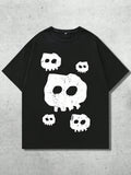 The Men's Edgy Skull Cartoon Tee is the perfect shirt for Halloween enthusiasts and those who love a trendy, edgy style. Made with high-quality materials, this shirt features a unique and eye-catching skull cartoon design that will make a statement at any Halloween party or event. Express your style and celebrate the spooky season with this must-have tee.
