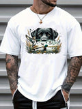 Score some style points with this Men's Fashion Labrador Retriever Hunting Duck Print T-Shirt. Perfect for any dog-loving, outdoorsy guy, this shirt features a playful print that adds a touch of quirk to any outfit. Plus, the comfortable fit and soft fabric make it a great choice for everyday wear. No need to hunt for the perfect shirt, we've got you covered!