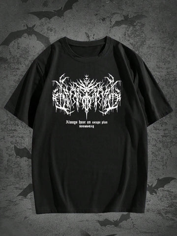 Upgrade your casual style with the Men's Fashionable T-Shirt! Featuring a trendy letter print and comfortable round neck, this short sleeve tee is perfect for everyday wear. Make a statement and add a playful touch to your wardrobe. (You'll be the envy of your friends!)