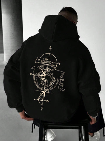 Wrap yourself in wanderlust with our Travel Globe & Compass Print Hoodie! This cozy fleece sweatshirt isn't just warm—it's your invitation to adventure, even on lazy Sundays. Perfect for globe-trotters, daydreamers, and anyone who gets excited when someone mentions "road trip." Warning: May cause spontaneous travel planning and envious glances from less stylishly adventurous friends.