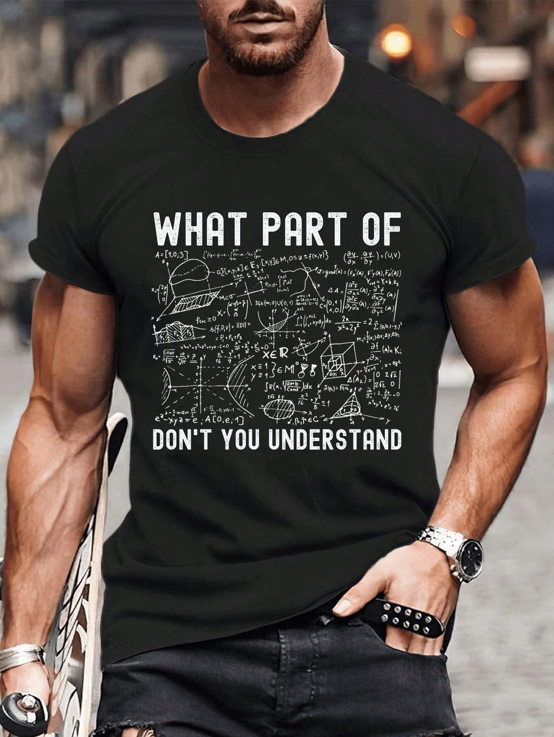 This t-shirt is perfect for the tech-savvy guy with its graphic print of an algorithm diagram. Made with soft, durable material, it's both stylish and comfortable. Impress your friends with your witty wordplay while rocking this playful tee. (Sizing chart available.)