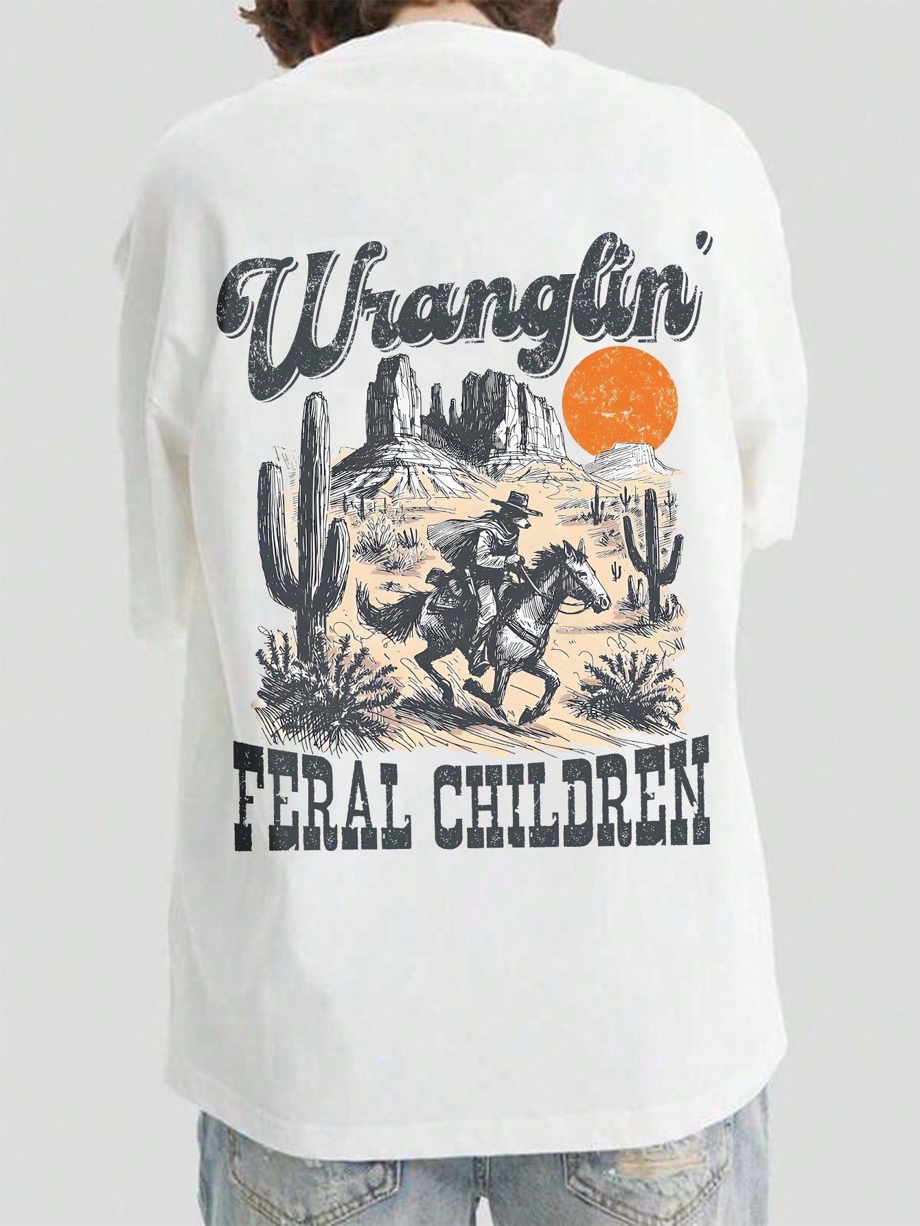 Saddle up your style with our Khaki Cowboy Printed Tee! This round-neck charmer brings Wild West vibes to your everyday wardrobe without having to lasso a horse. Perfect for urban cowboys who prefer comfort over spurs, this short-sleeve tee pairs with everything from jeans to joggers. Giddy up and stand out from the herd!