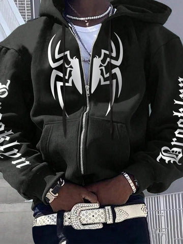 Elevate your style with our Men's Letter Graphic Hoodie. Stay comfortable and stylish with our soft and durable fabric, perfect for any occasion. Show off your unique personality with the bold letter graphic design on the front. Stay effortlessly fashionable with this must-have hoodie.