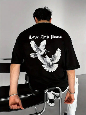 Unleash your laid-back style with our Men's Of Peace Graphic T-Shirt! This crew neck wonder isn't just another tee – it's your go-to companion for sunny days and warm nights. The eye-catching peace graphic makes a statement while you stay cool and comfortable. Perfect for pairing with shorts, jeans, or whatever your carefree heart desires this spring and summer!