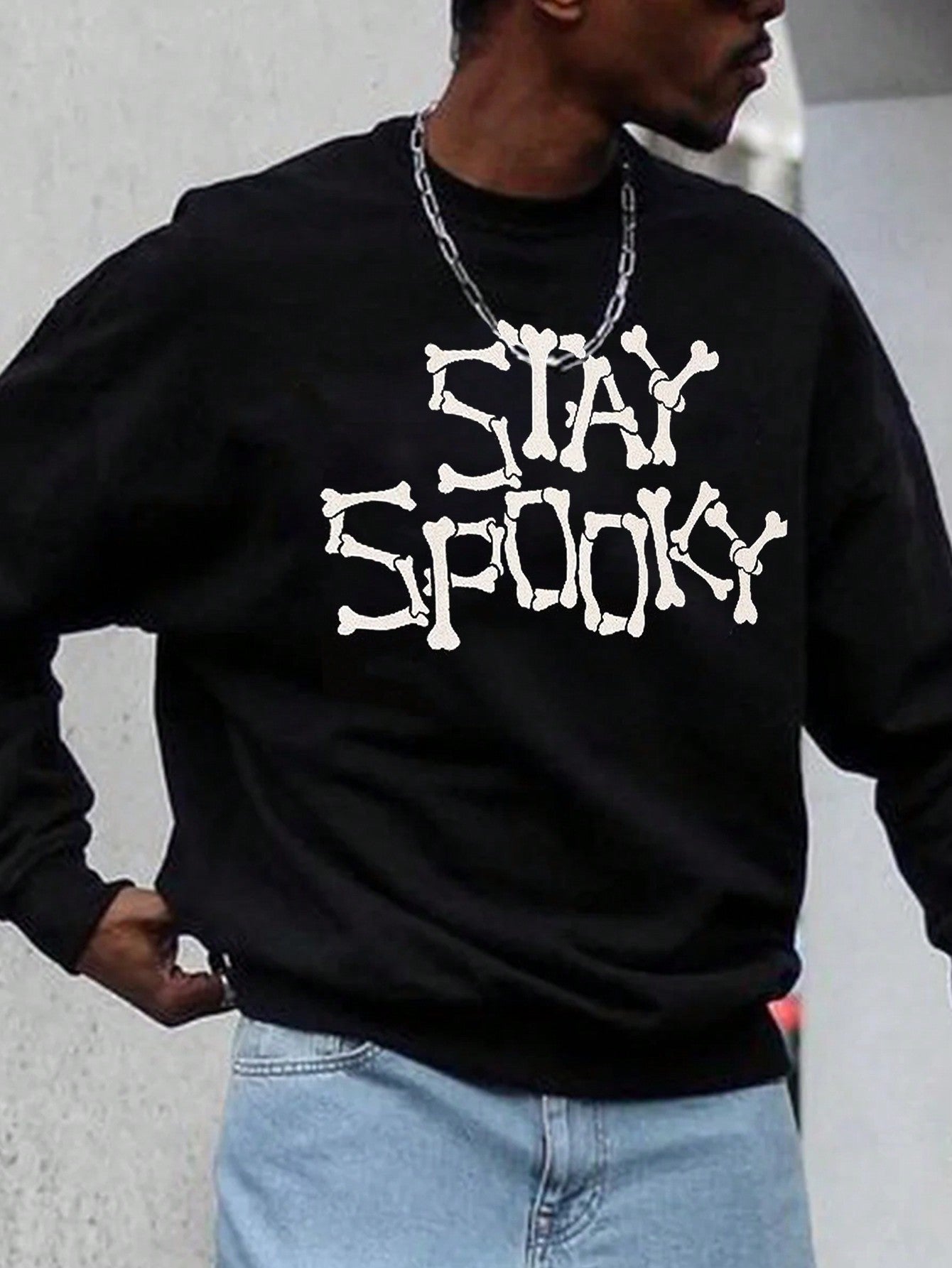 Stay stylish and minimalist this autumn/winter with our Men's Oversized Bone Pattern Hoodie. Designed to keep you warm and comfortable, this hoodie features an on-trend bone pattern and oversized fit. Perfect for any casual or urban look. Join the fashion-forward crowd with this must-have piece.