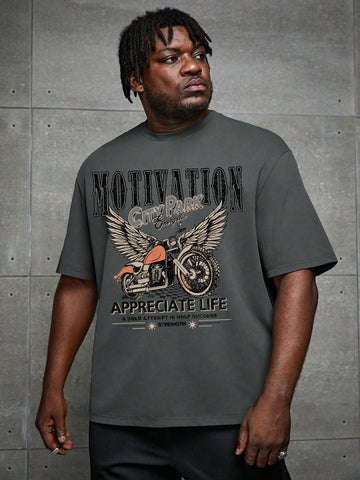 This deep grey tee isn't just for motorcycle enthusiasts—it's for anyone who wants to make a statement! Featuring a bold moto print and eye-catching slogan, this plus-size short sleeve t-shirt combines attitude with comfort. Perfect for casual outings or when you're feeling a bit rebellious. Vroom vroom into your wardrobe!