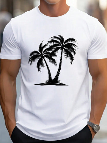 Bring a splash of tropical vibes to your everyday look with this Men's Short-Sleeved Palm Trees Graphic T-Shirt. Perfect for casual outings or lounging at home, its soft fabric and playful palm tree design keep you cool and stylish all day long. Whether you're dreaming of a beach getaway or just love a fun, laid-back style, this tee is your new go-to for easy, breezy comfort.