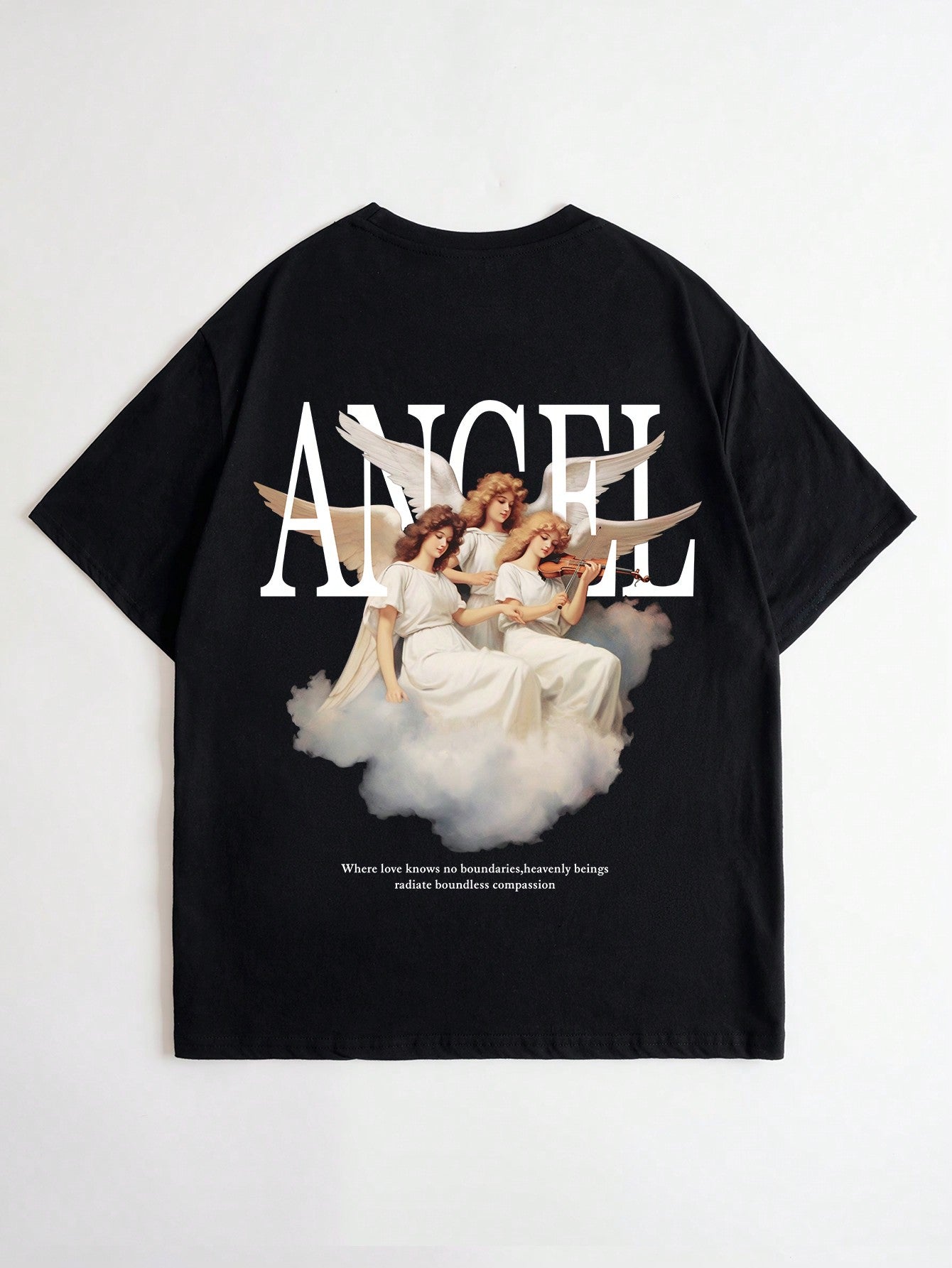 This Men's Slogan Angel Print Tee will elevate your fashion with its heavenly comfort. The angel print adds a unique touch to your style, while the soft fabric ensures all-day comfort. Make a statement with this tee and express your individuality.
