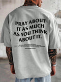 This men's summer casual t-shirt with a slogan-printed style is perfect for warm weather. Made from lightweight, breathable fabric, it ensures comfort and style. The slogan adds a fun and unique touch, making it a versatile piece that can be dressed up or down. Stay cool and trendy this summer!