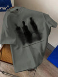 This men's summer casual t-shirt features a unique slogan and an illusional figure print, making it a trendy and eye-catching addition to any wardrobe. With the lightweight and breathable fabric, it provides comfortable wear for any summer occasion. Stand out from the crowd with this stylish and thought-provoking t-shirt.