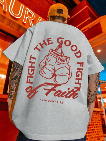 Stay cool and stylish with our Men's Summer Faith Graphic T-Shirt. Made from 100% polyester, this round neck short sleeve tee will keep you comfortable all day long. Show off your faith in a playful and unique way with our quirky design. Perfect for any summer outing!