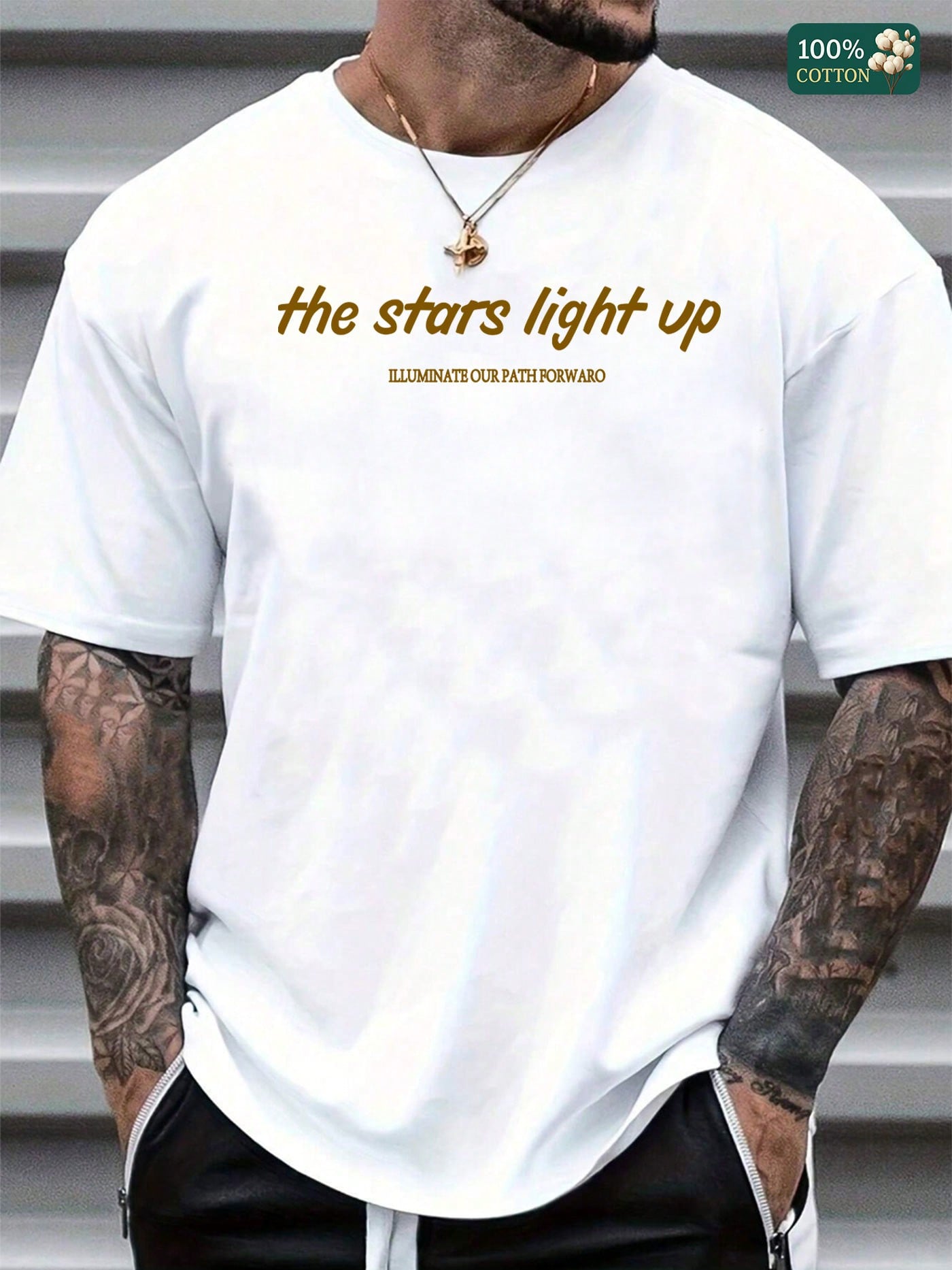 Add some sparkle to your summer style with this Men's Unisex Round Neck Graphic T-Shirt featuring a fun light-up stars design. Perfect for day-to-night wear, this tee keeps things cool and casual while making you the star of any gathering. Lightweight, comfy, and eye-catching—wear your glow wherever you go!