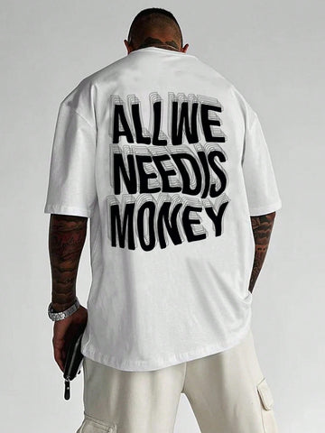 This isn't just any t-shirt – it's your new go-to wardrobe hero! Our Men's Versatile Crew Neck tee combines comfort with cool factor, featuring a trendy letter print that does the talking for you. The solid color backdrop keeps it classy while the short sleeves are ready for whatever adventure you're plotting. Perfect for casual Friday, weekend wanderings, or just making your morning coffee run a little more stylish. Throw it on and watch the compliments roll in!