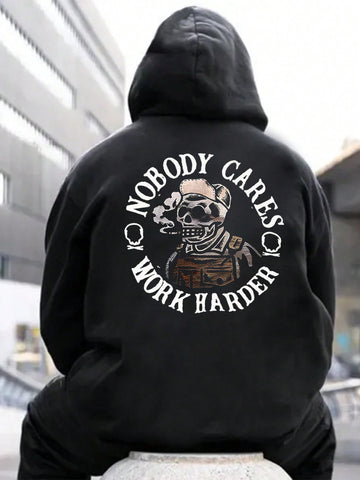 Stay warm and stylish this autumn/winter with our Men's Cozy Skull Print Hoodie. Made with the highest quality materials, this hoodie features a unique skull print that will make a statement wherever you go. Stay cozy and comfortable while looking your best. Perfect for any occasion.