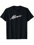 Revel in the joie de vivre with our Merci Graphic T-Shirt! Featuring a stylish graphic and French charm, this tee is perfect for elevating your wardrobe. Say oui to effortless style and merci for choosing our tee.