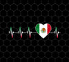 Mexican Heartbeat, Love Mexico Flag, Patriotic Mexicano, Png For Shirts, Png Sublimation