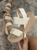 Step into effortless elegance with these Minimalist Double Strap Wedge Sandals for Women. Designed with clean lines, a secure slingback strap, and a comfortable wedge heel, these sandals offer the perfect blend of style and support. The minimalist silhouette makes them easy to pair with dresses, skirts, shorts, jeans, or tailored pants for a polished look that transitions seamlessly from day to night.