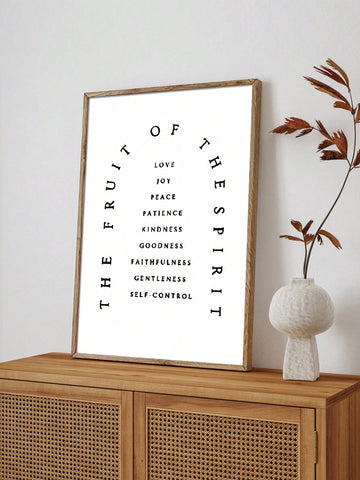 Add some inspiration and a touch of minimalist charm to your home with this Fruit of the Spirit canvas art. Featuring a frameless design, this wall decor adds a modern and sleek touch to any room. Let the motivational quote remind you to live by the spirit and spread positivity.