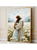 Wrap your walls in spiritual warmth with this charming minimalist canvas print featuring Jesus embracing a girl in serene, modern lines. Perfect for creating a peaceful sanctuary in any room, this aesthetic Christian artwork blends faith with contemporary design. The soft, understated style brings comfort and inspiration without overwhelming your space—ideal for bedrooms, living rooms, or meditation corners. A thoughtful piece that celebrates love, protection, and connection through elegant simplicity.