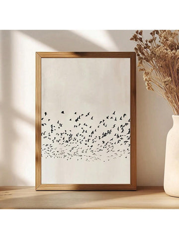 Add a whimsical touch to your home decor with our playful Minimalist Nordic Bird Flock print. With its neutral beige hue, this wall art is a versatile addition to any room. Perfect for bringing some personality to your bedroom, living room, or office space!