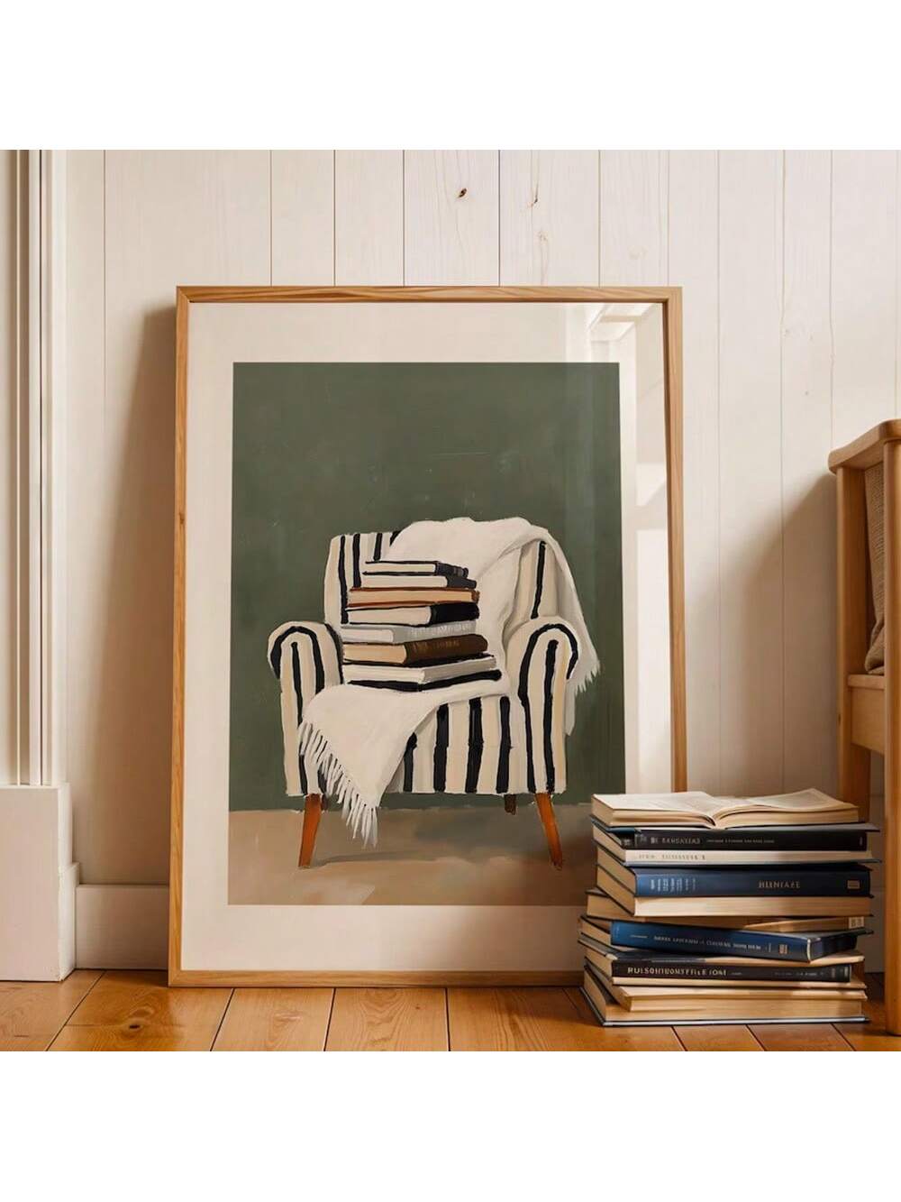 Calling all bookworms and design enthusiasts! This charming minimalist wall art celebrates the simple joy of stacked books with clean lines and a modern aesthetic. Perfect for creating that cozy reading nook vibe you've been dreaming about, it brings literary charm to any room without the clutter. Whether you're decorating a bedroom, home office, or library corner, this poster speaks to anyone who believes the best adventures happen between the pages. A delightful way to show off your love for reading while