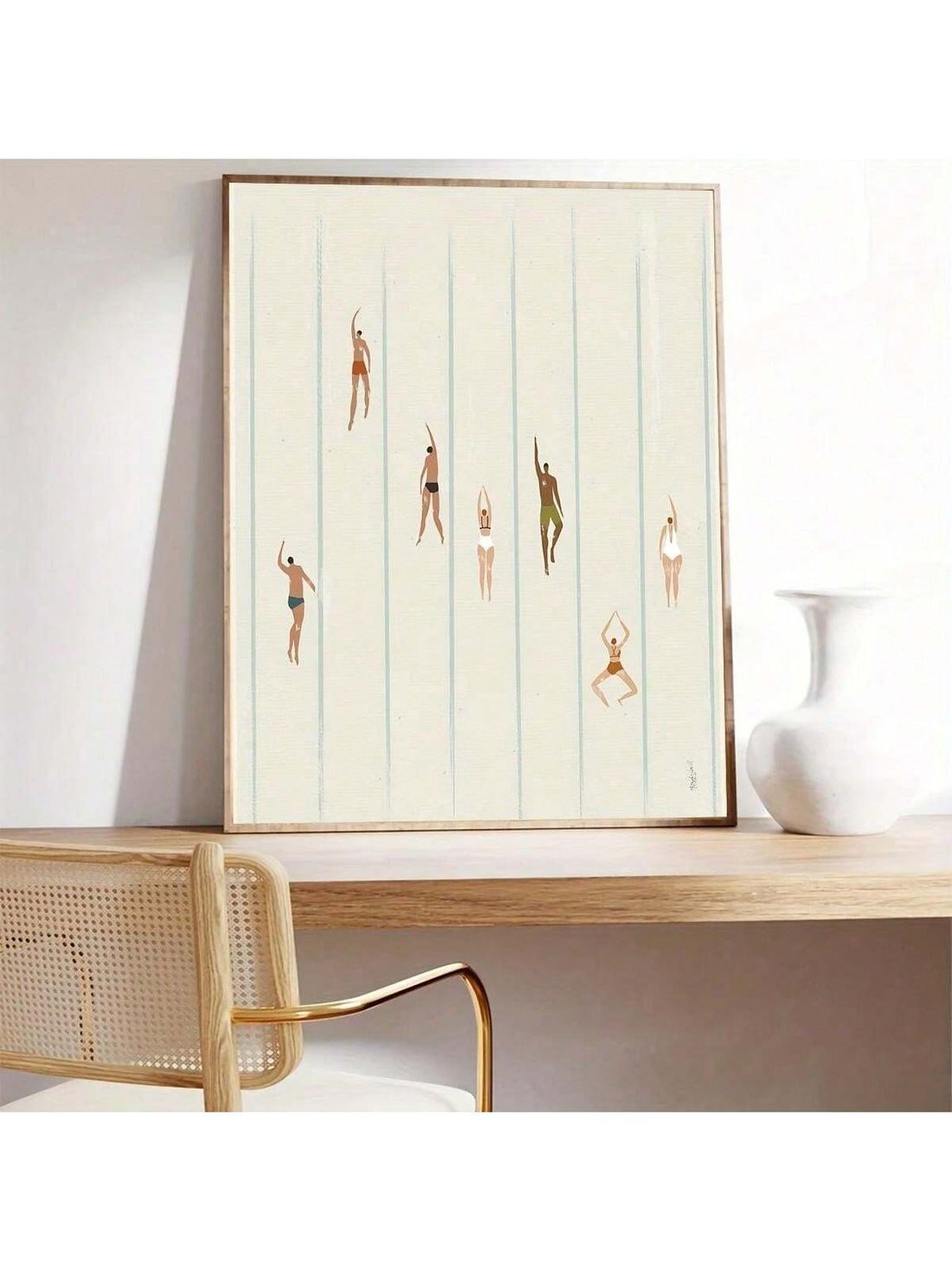 Dive into style with this Minimalist Swimmer Canvas Art Print! Its sleek, modern design adds a splash of charm to any room—perfect for your home, office, or bathroom. Light, airy, and effortlessly cool, this artwork brings a playful vibe that brightens your space without overwhelming it. Make a wave with this fresh, artistic touch!