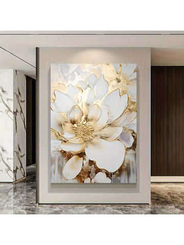 Elevate your space with our Modern Abstract Golden Flower Canvas Art! This frameless beauty brings a touch of minimalist magic to any room. The golden floral design dances across the canvas, adding a playful pop of elegance without overwhelming your decor. Perfect for that empty wall that's been begging for some personality. Hang it in your living room to impress guests or in your bedroom for a touch of luxury you deserve!